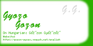 gyozo gozon business card